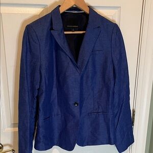 Banana Republic Navy Single-Button Blazer